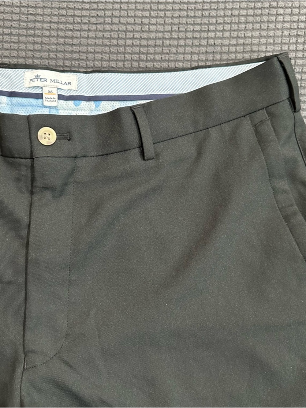 Peter Millar Crown Sport Golf Shorts Black Mens Size 36 Performance Stretch - Picture 2 of 7